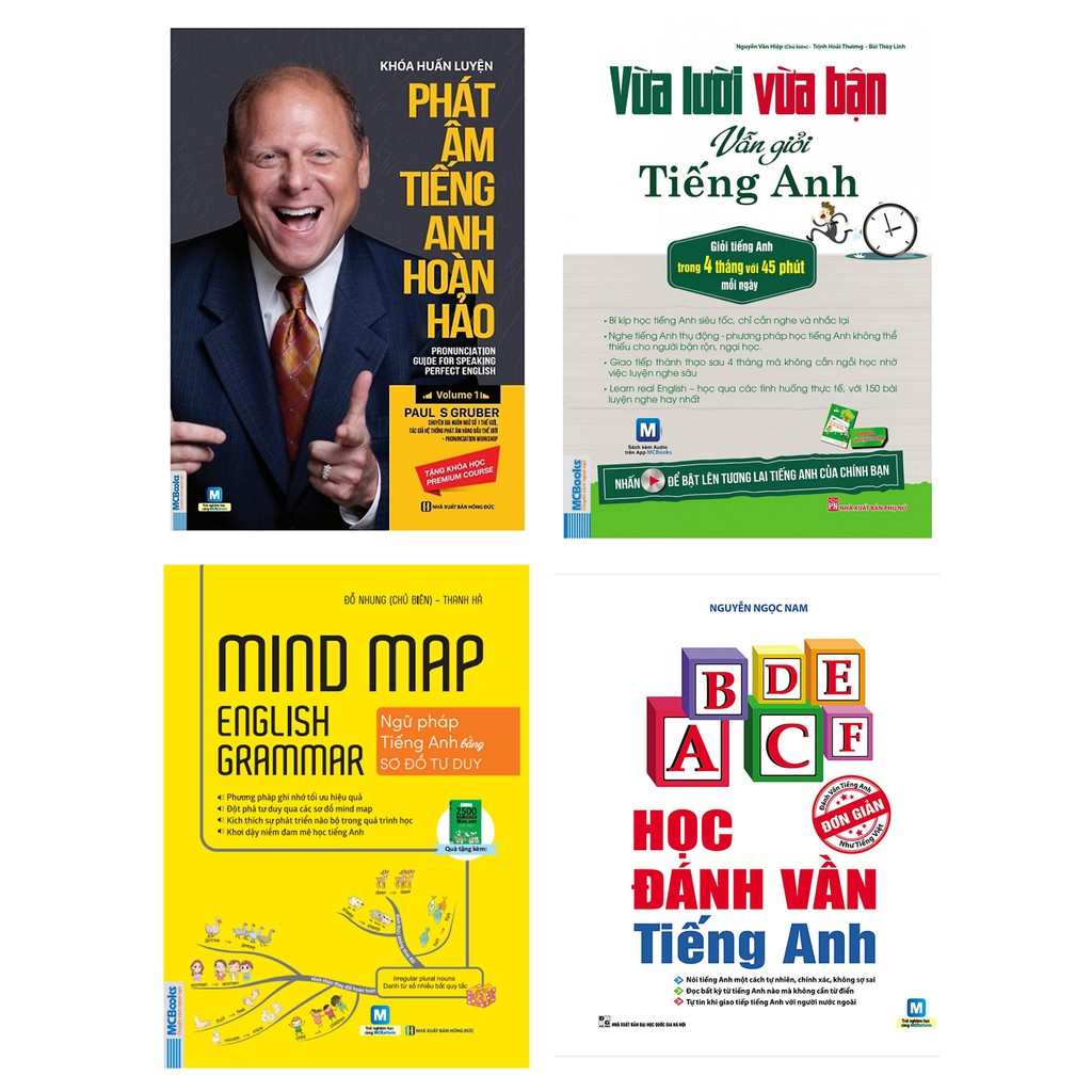 Sách - Combo Vừa Lười Vừa Bận Vẫn Giỏi Tiếng Anh + Mind Map English Grammar + Khóa Huấn Luyện Phát Âm Tiếng Anh Hoàn Hảo