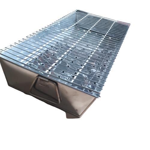 Bếp nướng than hoa INOX 40x23cm kèm vỉ nướng MITUHOME - Chuyên dùng cho nướng thịt, quán bún chả