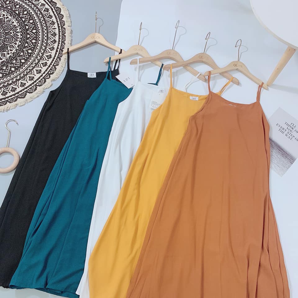 [Mã FAMAYWA2 giảm 10K đơn 50K] (Sỉ Tận Gốc) Váy Hai Dây Đũi Trơn Dáng Basic | BigBuy360 - bigbuy360.vn