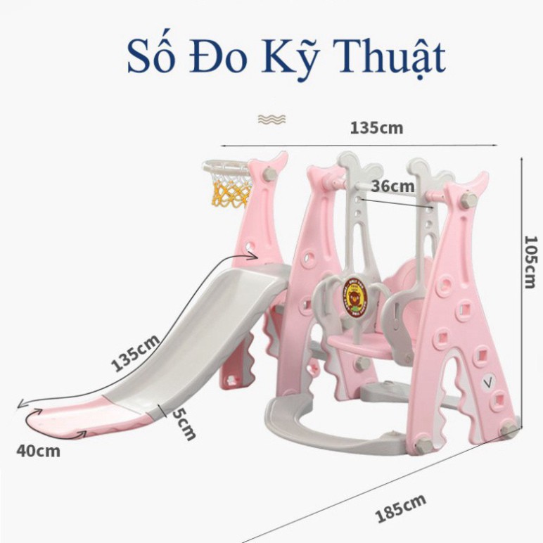 CẦU TRƯỢT CHO BÉ - CẦU TRƯỢT XÍCH ĐU - MẪU KYTI - Ô TÔ - CÁ MẬP - MÁNG DÀI BẢO HÀNG 12 THÁNG