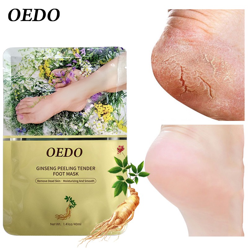 Set 2 mặt nạ ủ da chân OEDO thành phần tự nhiên loại bỏ lớp da khô cứng làm sáng da chân