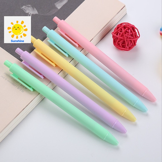 Bút bi bấm dễ thuơng, nhiều màu macaron ngòi 0.5mm mực đen