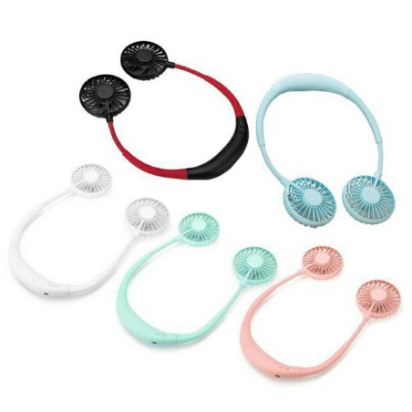 Quạt tích điện mini đeo Cổ tích điện siêu hót 2020