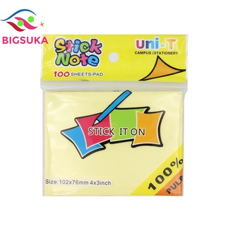 Giấy note vàng ghi chú cute Uni-T 3x3mm BIGSUKA