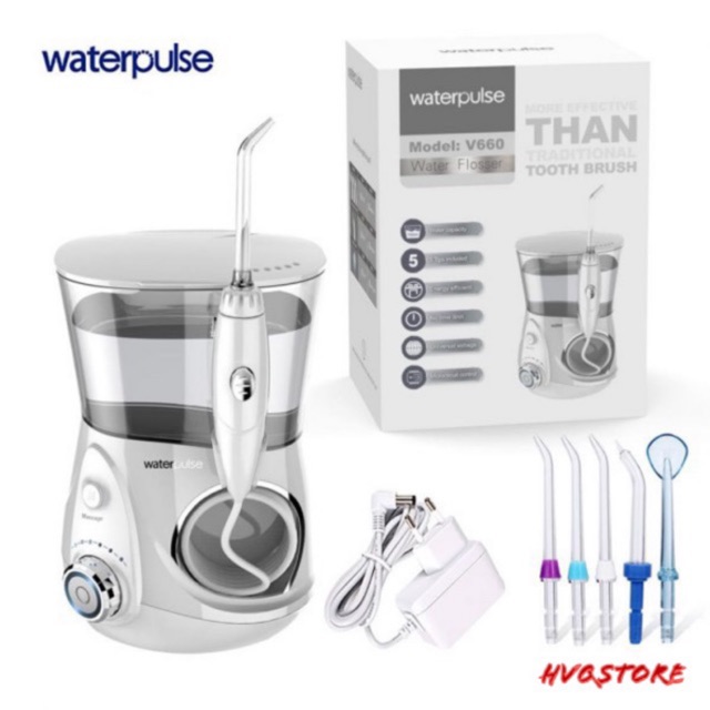 [CHÍNH HÃNG] Máy tăm nước waterpulse V660 vệ sinh răng miệng có chức năng massa