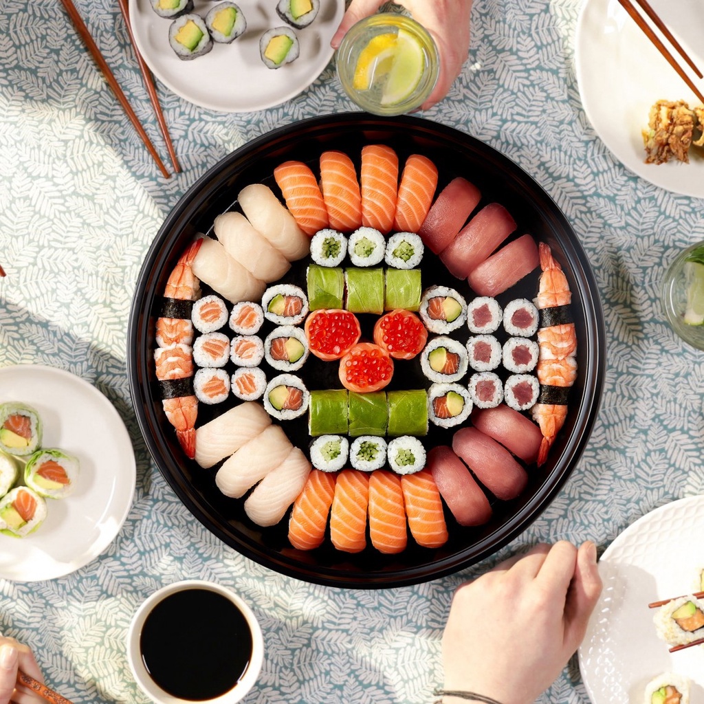 Bộ dụng cụ làm sushi hình tròn Dragon Vạn Lợi hàng loại tốt khuôn sushi