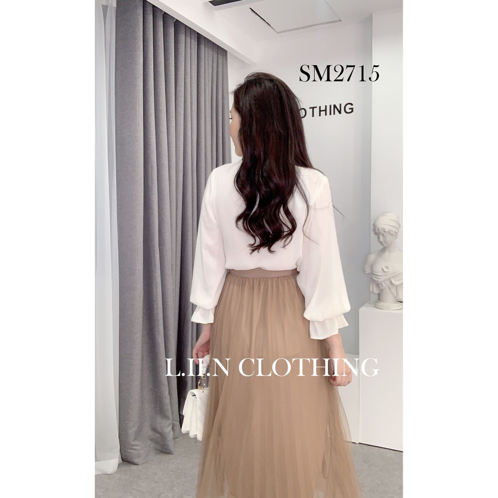 Chân váy LINBI chất vải voan màu nâu cao cấp mềm mại nữ tính Liin clothing J4104 | BigBuy360 - bigbuy360.vn