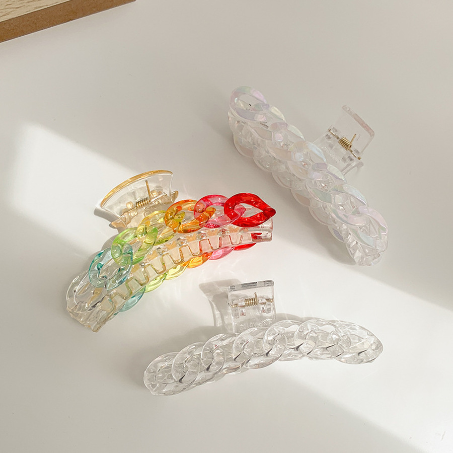 Kẹp tóc nhựa trong suốt thời trang phong cách Hàn Quốc dành cho nữ