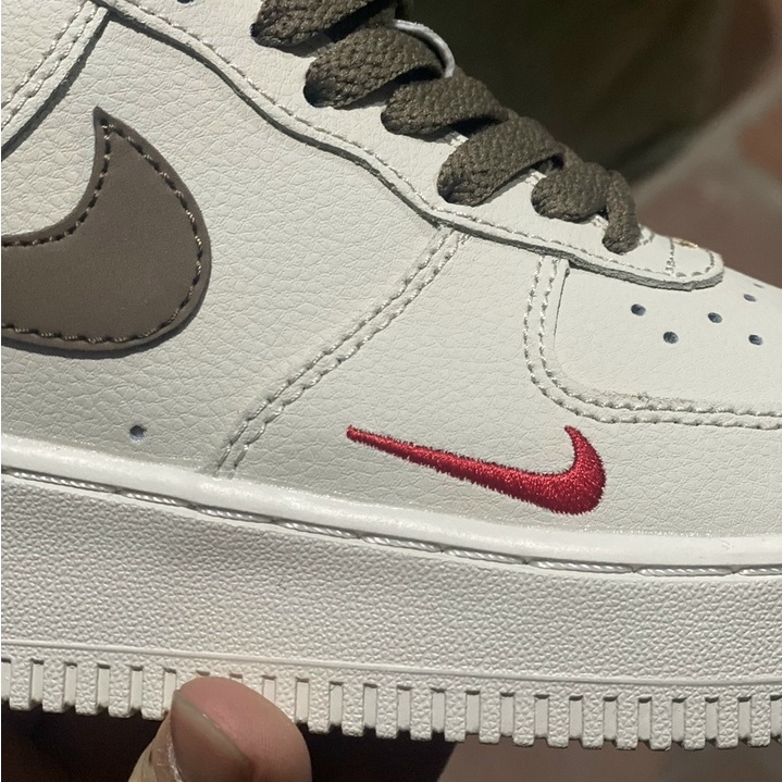 Giày thể thao AF1 vệt nâu, Giày sneaker air force 1 nam nữ cao cấp size 36_43