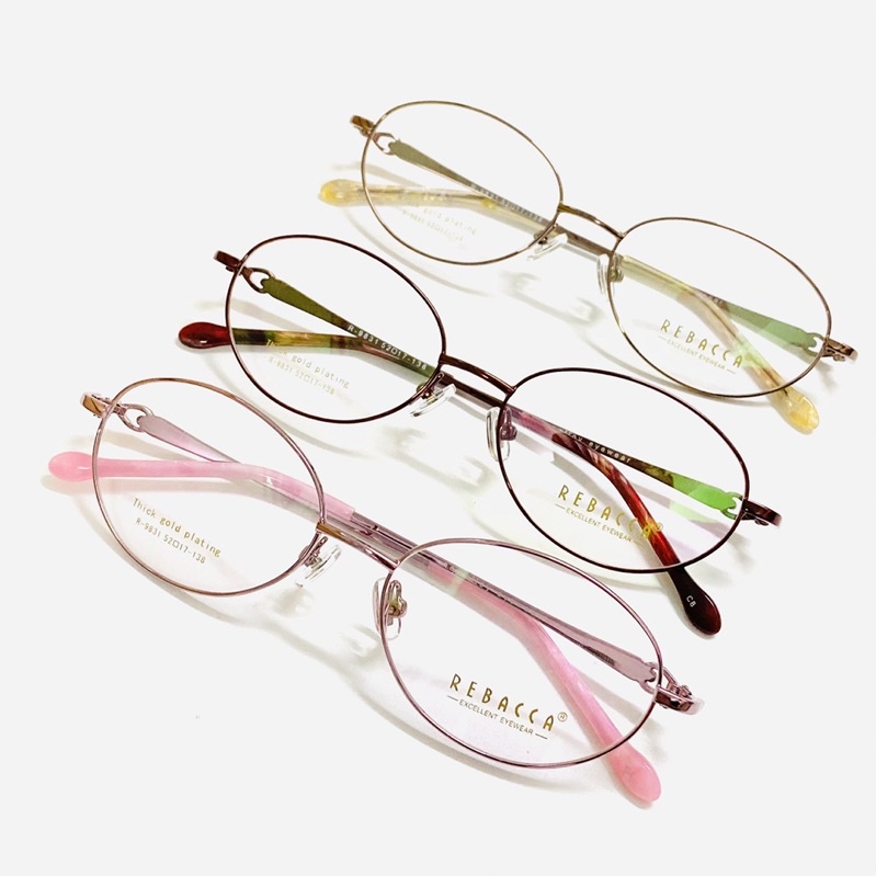 Gọng kính kim loại nữ TAMANHEYEWEAR mắt tròn thời trang cao cấp lắp mắt cận viễn loạn theo yêu cầu