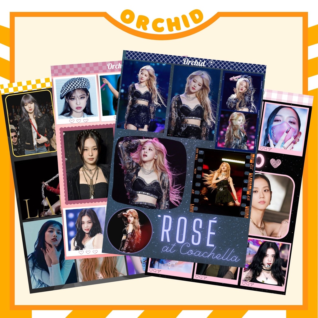 Sticker, nhãn dán nhóm nhạc Blackpink Rosie,Lisa,Jennie,Jisoo