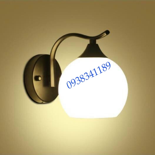Đèn ngủ Treo Tường trang trí HABALI chao trắng cổ điển không gian phòng khách lối đi