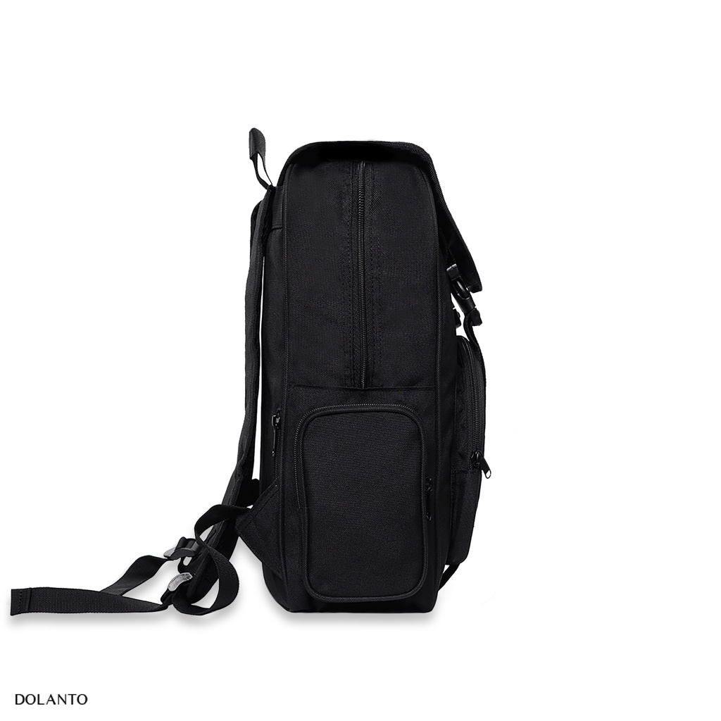 Balo Đi Học DAYPACK Chống Nước Cao Cấp Thời Trang Rẻ Đẹp Nhẹ Vải Canvas Đen Đựng Laptop Đi Chơi Du Lịch Nam Nữ DOLANTO