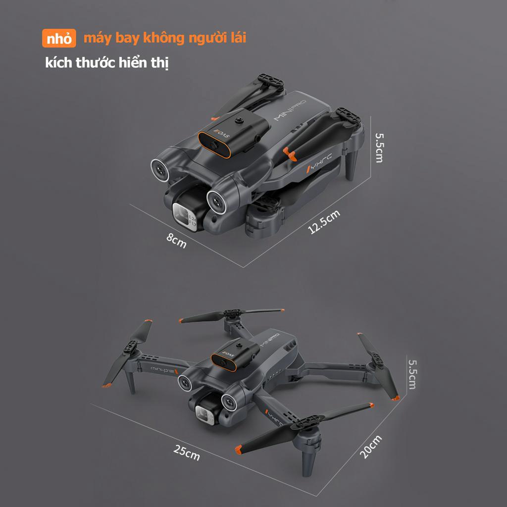 Flycam P12 Pro Drone mini   Chụp ảnh trên không UAV HD camera  8K tránh chướng ngại vật gấp