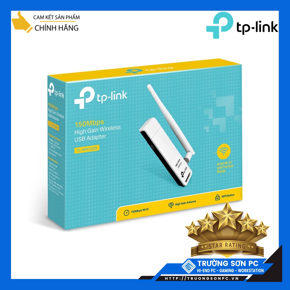 USB Thu Sóng WIFI TP-Link TL- WN722N (Hàng chính hãng)