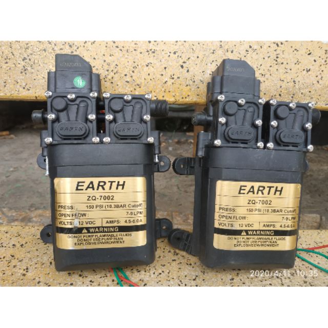máy bơm nước mini 12v đôi 100w  EARTH chính hãng tặng kèm ren 17__13mm