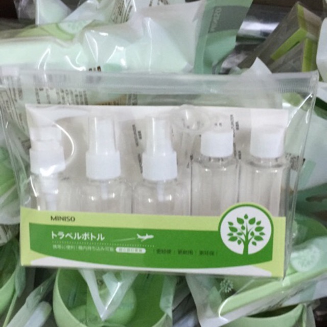Bộ san chiết mỹ phẩm hãng Miniso