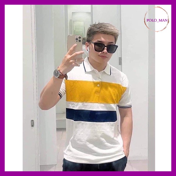 Áo polo nam thun có cổ cao cấp seed cotton da cá thấm hút mồ hôi bo len tay hiện đại trẻ trung BAVATU | BigBuy360 - bigbuy360.vn