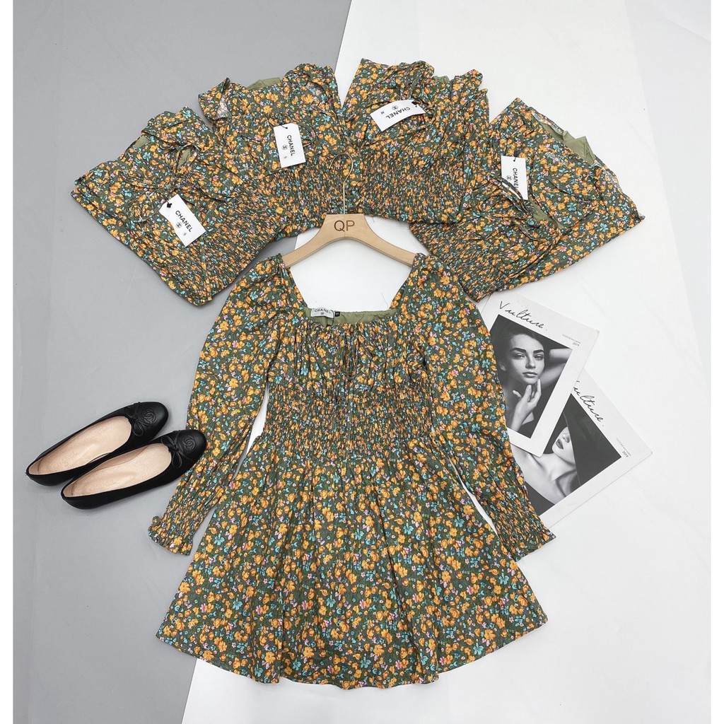 [Mã FATHANG5 giảm 10K đơn 50K] 👗 Váy hoa nhún cúp ngực trong có lót quần Siêu Hot | BigBuy360 - bigbuy360.vn