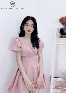 Jum cổ V nơ eo