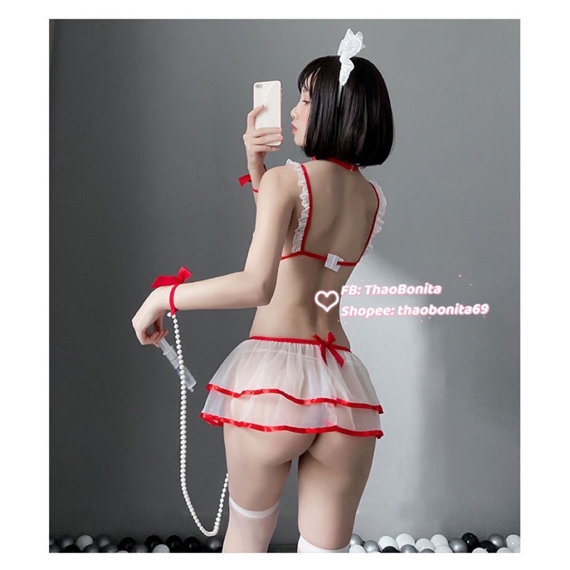 Set Cosplay Nàng Y Tá 6 Chi Tiết Kèm Dây Trói Ngọc. Ship Hỏa Tốc SG | BigBuy360 - bigbuy360.vn