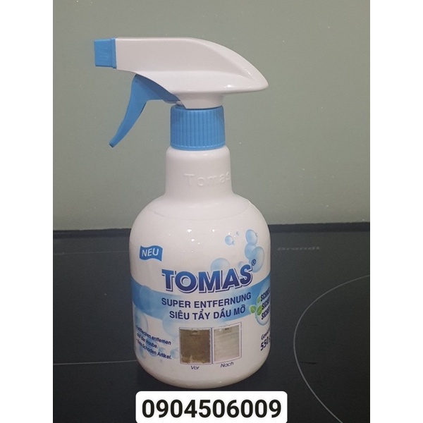 TOMAS-SIÊU TẦY DẦU MỠ 550G-ĐÁNH BAY MỌI VẾT BẨN DẦU MỠ TRÊN CÁC BỀ MẶT.