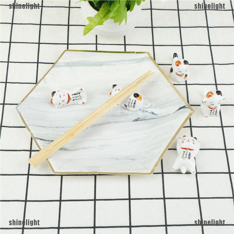 Đĩa Sứ Hình Mèo May Mắn Nhật Bản