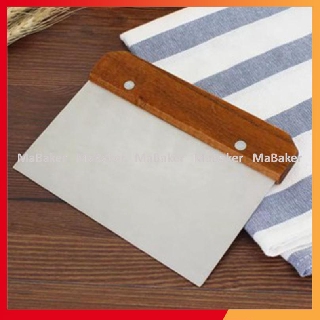 [Freeship] Dao cắt bột inox cao cấp cán gỗ - MaBaker