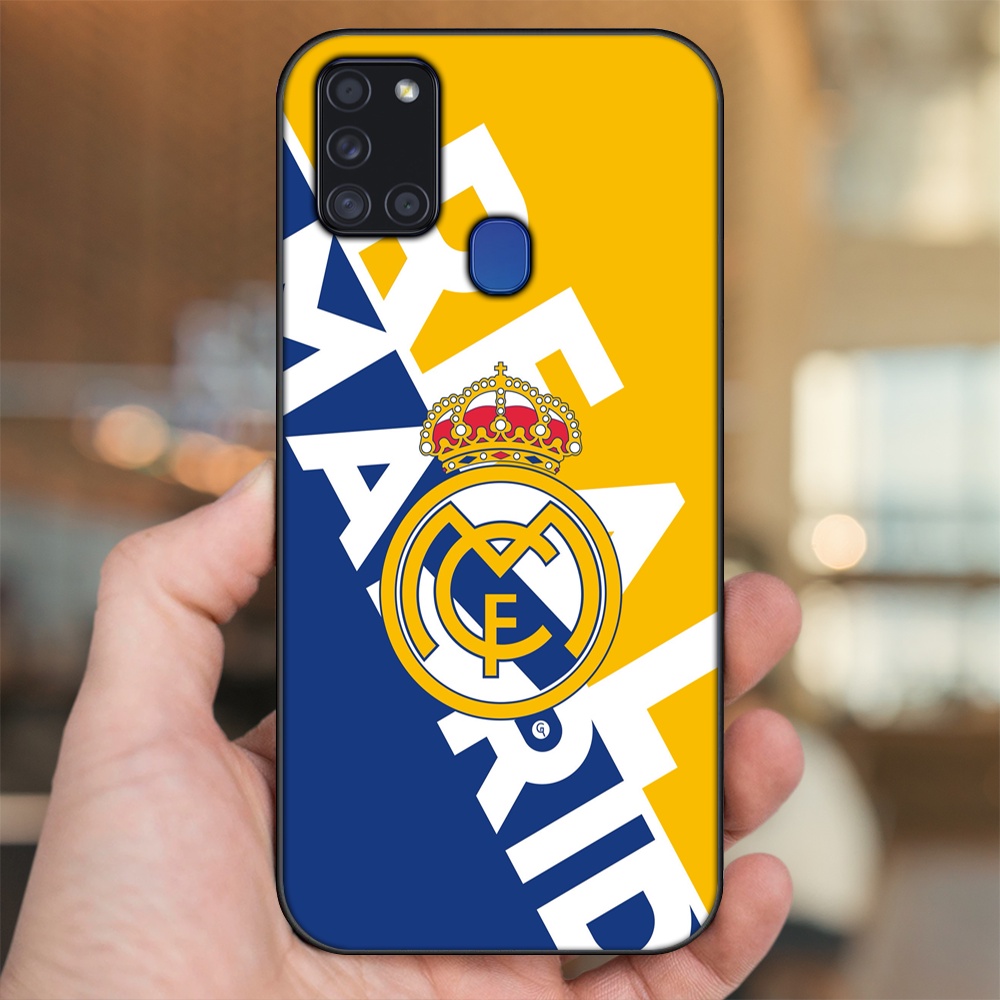 Ốp lưng Samsung A21S viền đen in hình Real Madrid
