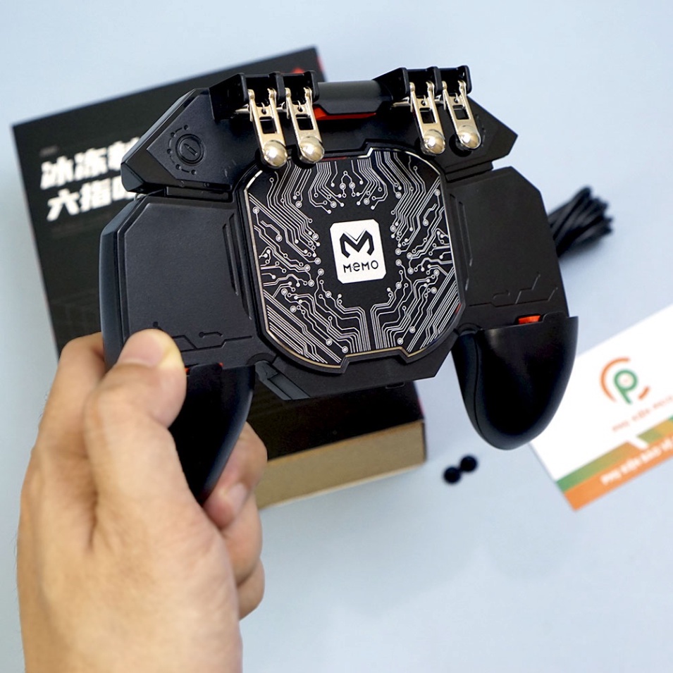 Tay cầm chơi game 6 ngón Memo DL88 tản nhiệt sò lạnh hỗ trợ nút kép PUBG Mobile/ Call of Duty/ROS/FreeFire - Hàng nhập k