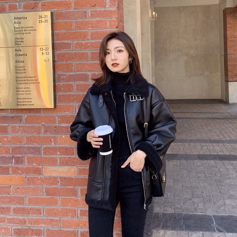 Áo khoác da chần bông MULVAN