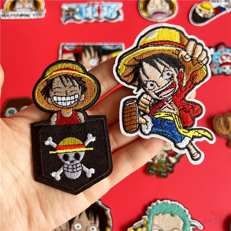 ♚ One Miếng Dán Ủi Lên Tường Hình Người Hâm Mộ ♚ 1 Sticker Ủi Thêu Hình Nhân Vật Anime Luffy Chopper Ace Law Zoro