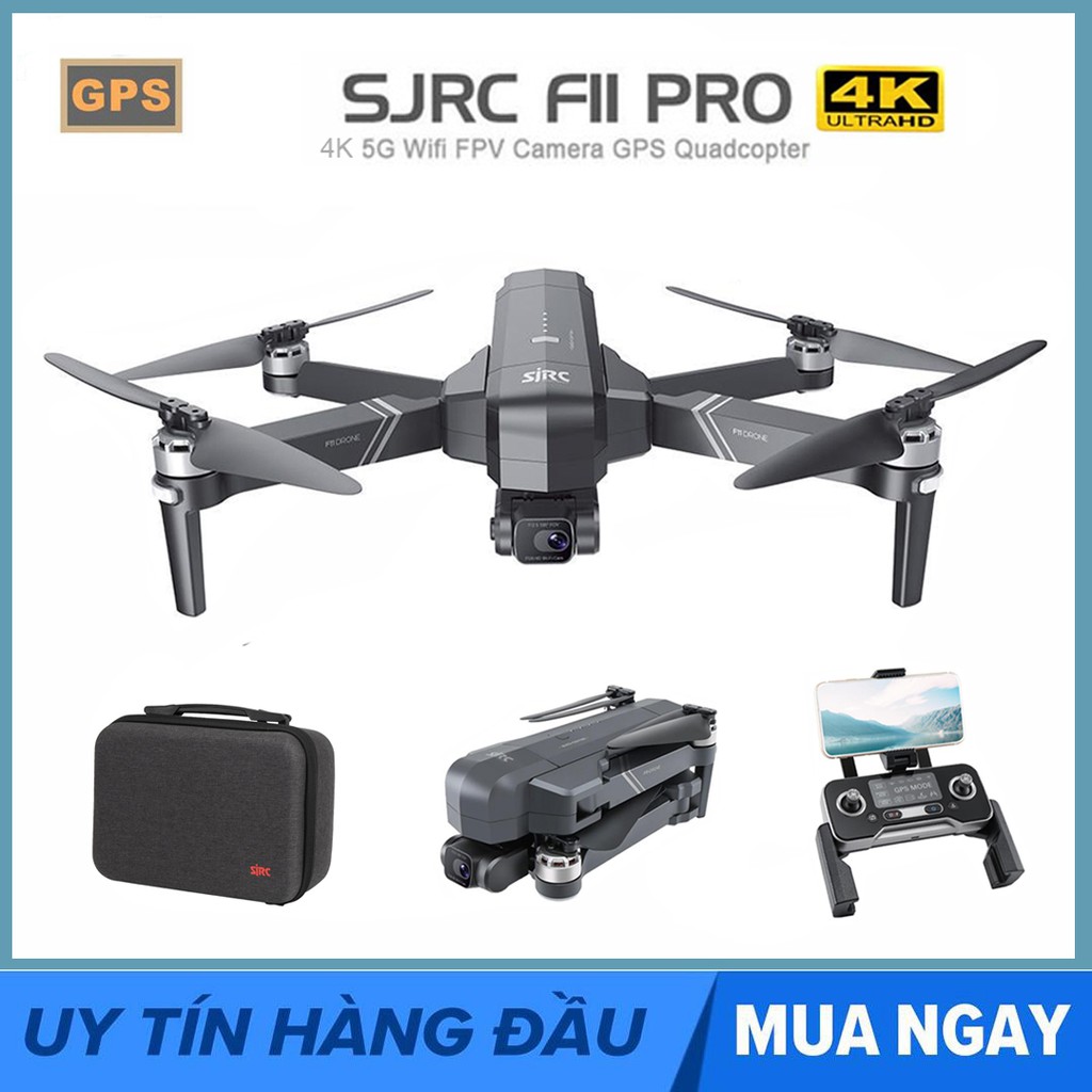 Flycam SJRC F11 PRO Camera 4k Gimbal trống rung 2 Trục bản nâng cấp của SJRC F11 PRO, Tầm Xa 1500m