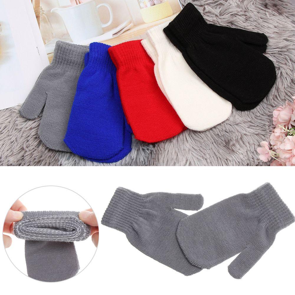 Găng Tay Đan Len Dày Dặn Giữ Ấm Mùa Đông Cho Bé 1-4 Tuổi