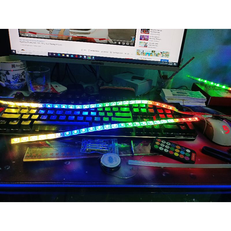 Dây Led RGB 5V 3Pin dài 40cm, 100cm, Sync Hud coolmoon giá rẻ, Trang trí máy tính