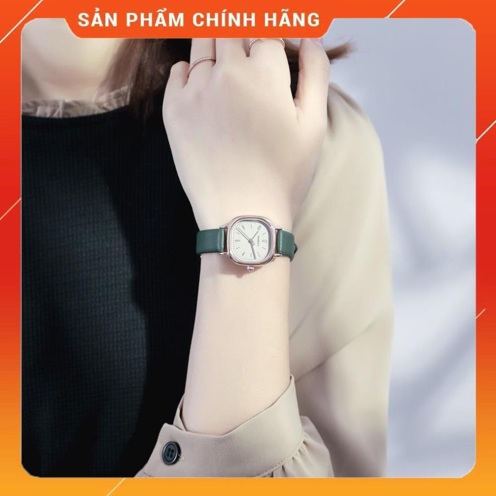 Hàng Cao Cấp -  ĐỒNG HỒ NỮ PANMILA mặt chữ nhật dây da bản nhỏ - lỗi 1 đổi 1