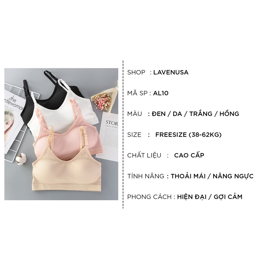 Áo bra nữ nâng ngực freesize tập gym thể thao yoga cao cấp LAVENUSA AL10