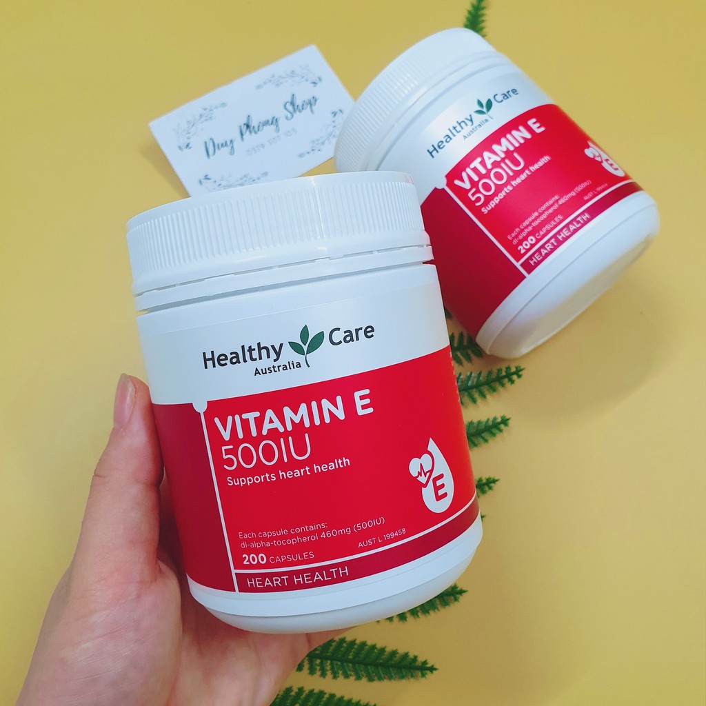 Vitamin E 500IU Healthy Care 200 viên của Úc, mẫu mới