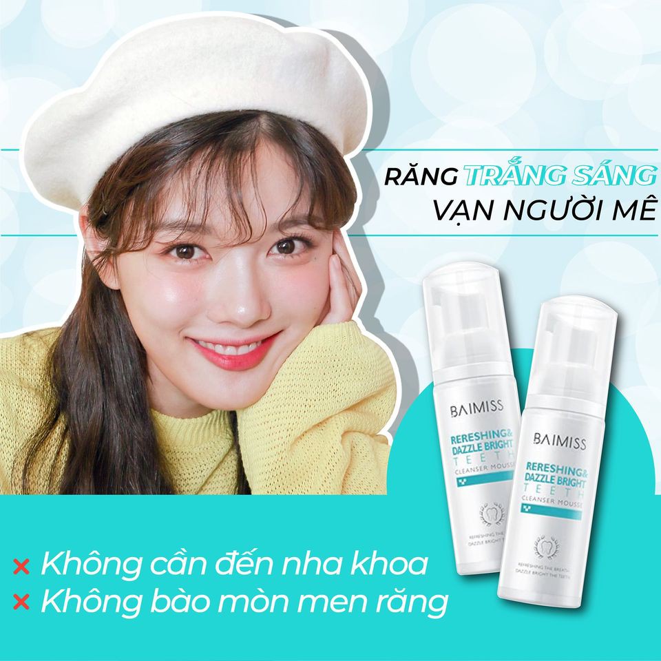 Kem Đánh Trắng Răng Sạch Mảng Bám 2in1 Baimiss Chất Lượng Cao Hàn Quốc