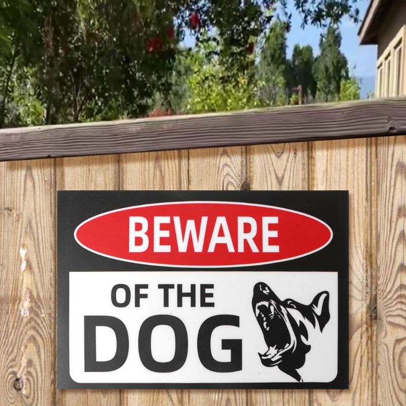Đề Can Cảnh Báo In Chữ Beware of Dog Dán Cửa Sổ Trong Nhà / Ngoài Trời