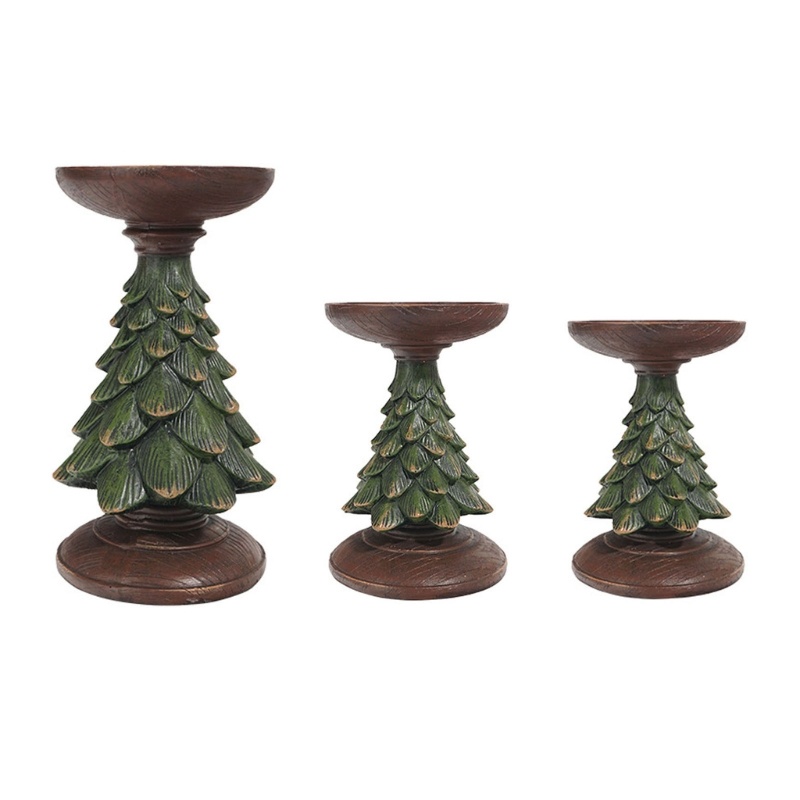 Giá Đỡ Nến Hình Cây Thông Noel Bằng Nhựa Resin Độc Đáo Trang Trí Bàn Trà