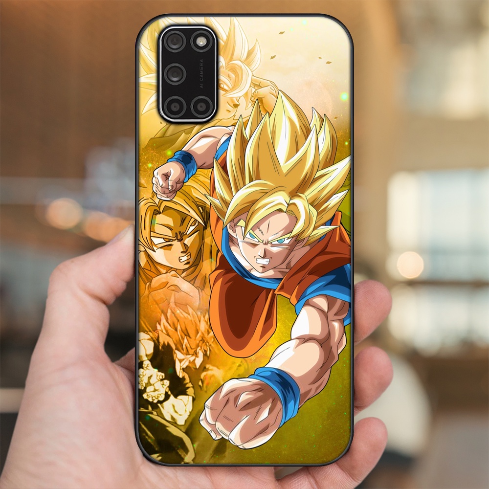 Ốp lưng Oppo A52, A92 viền đen in hình Goku Dragon Ball