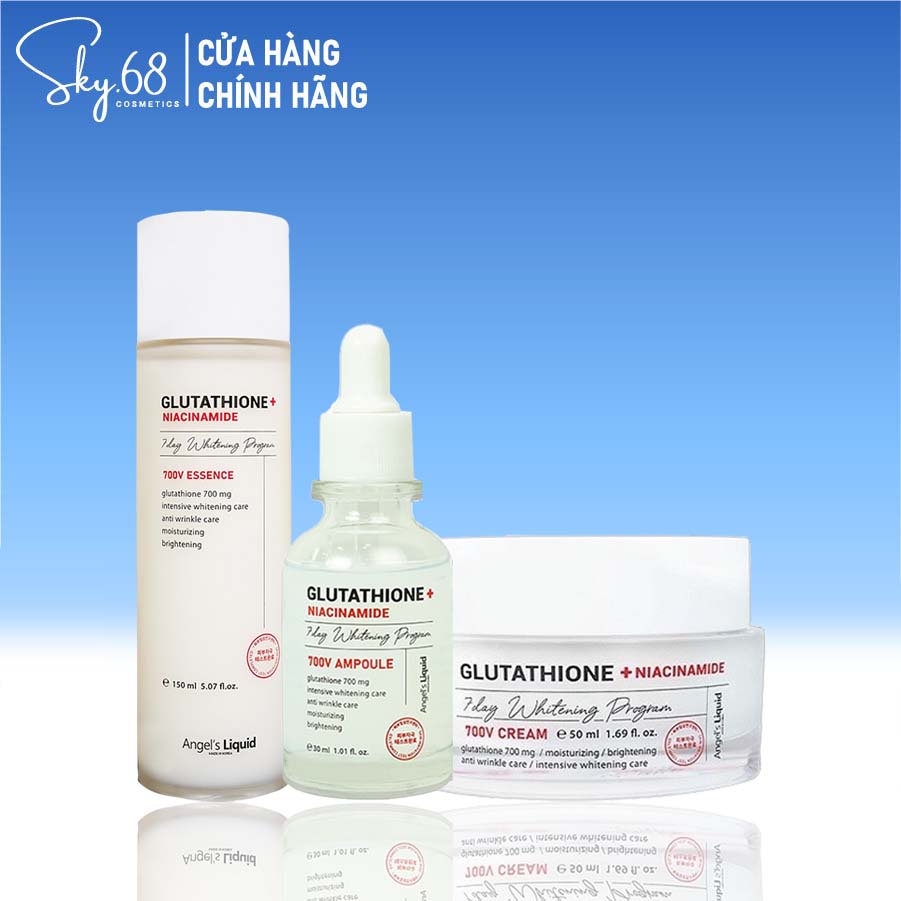 Bộ 3 SP truyền trắng, dưỡng ẩm Angel's Liquid (Toner Niacinamide150ml + Serum Niacinamide 30ml +Kem Niacinamide 50ml)