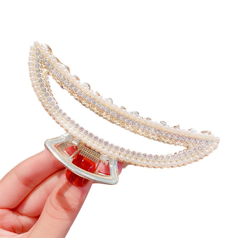 Kẹp Tóc Đính Ngọc Trai Lớn Phong Cách Hàn Quốc Mới 2021 Cho Nữ F325