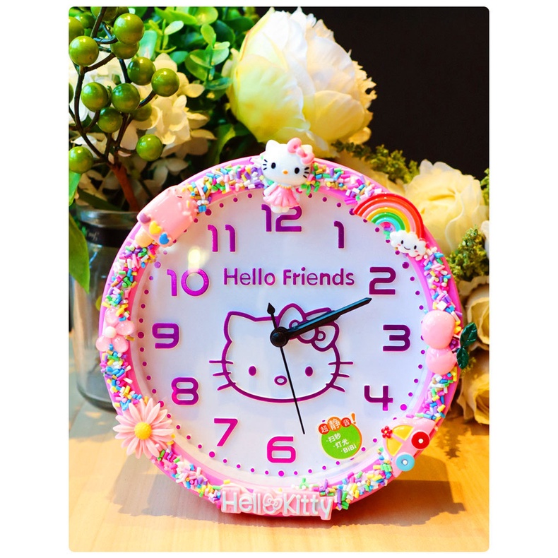 Đồng hồ báo thức để bàn Hello Kitty 15cm làm quà tặng sinh nhật cho bé cute dễ thương