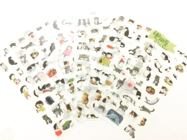 Bộ 6 sticker Mèo