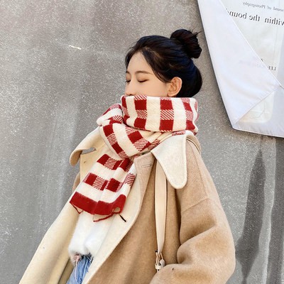 Khăn Quàng Cổ thiên điểu nữ mùa đông sinh viên Dễ Thương Trái tim cô gái Hàn Quốc đa năng giữ ấm Len Anh len sợi đan cổ 