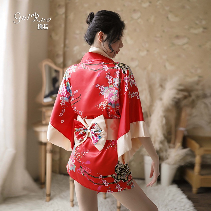 Sét Áo Choàng Ngủ Kimono Phong Cách Nhật Bản (Kèm Quần Chíp) MS5060