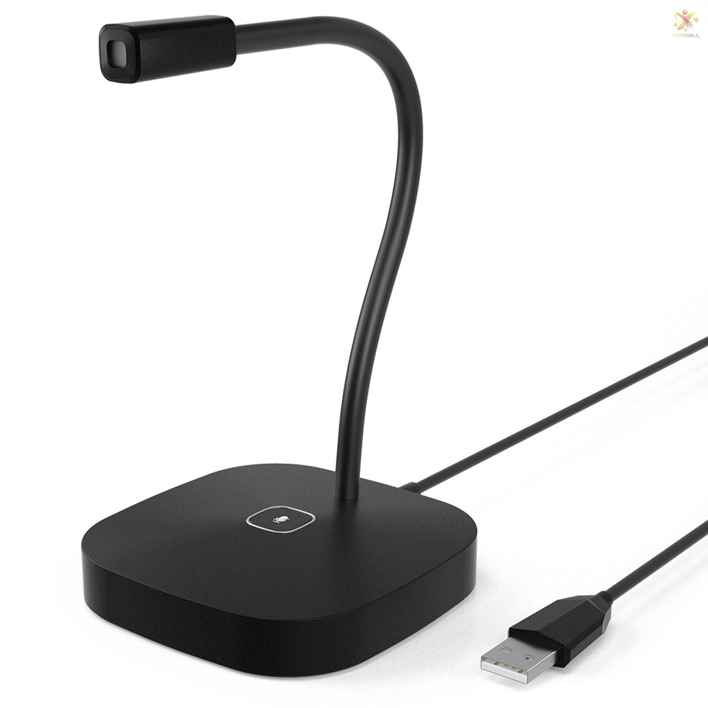 Micro Để Bàn Có Dây USB Xoay 360 Độ Không Gây Tiếng Ồn Cho PC Laptop