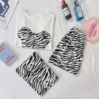 Pijama đồ ngủ nữ dễ thương cotton, đồ bộ nữ mặc nhà thoáng mát, thấm hút mồ hôi - Set 3 món